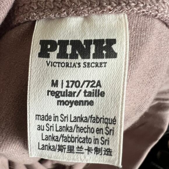 Victorias Secret PINK Logo Fold Over Flare Leggings Y2K 2000s Athleisure Medium - Picture 6 of 10